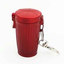 Creative Portable Ashtray With Lid For Outdoor Travel, Pocket-Sized Sealed Smoke Extinguishing Ash Box - Silver [storage Bucket] - View 7