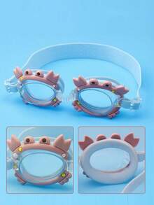 可爱儿童游泳装备，2件套泳镜和泳帽，防雾防漏，适合3-14岁男孩女孩 - 彩色 - 查看 6