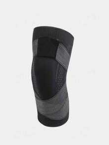 1pc Universal Compression Knee Sleeve, Suitable For Fitness, Running, Gym, Weightlifting And Other Scenarios - Black - View 2