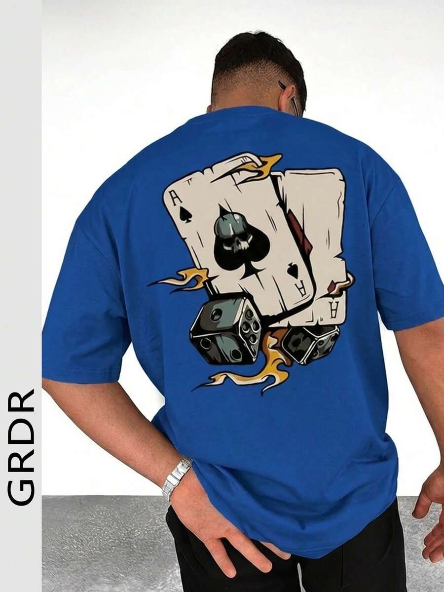 GRDR 男士时尚印花宽松短袖T恤 | 精致设计 | 夏季必备 | 百搭易配 | 展现你的风格
