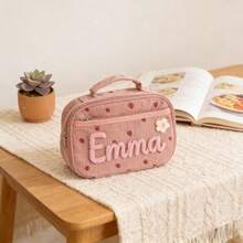 1pc Personalized Lunch Bag, Customized Name, Teen Lunch Box, Teen Travel Bag, Back To School Bag, Teen Tote Bag, Student Thickened Cute Fruit Bag - Multicolor - View 7
