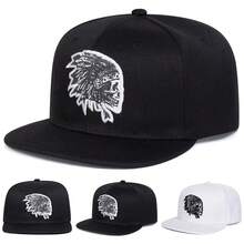 Mũ lưỡi trai nam thêu hình đầu lâu, kiểu dáng thời trang đường phố, thích hợp cho mùa xuân, mùa thu, du lịch, nghỉ mát biển. - nhiều màu - Xem 6