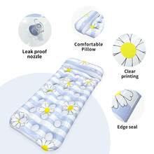 1 pezzo Piccolo galleggiante a forma di margherita forata, realizzato in materiale PVC rinforzato, sedia galleggiante per piscina, adatto per vacanze in spiaggia, feste in piscina, elementi essenziali da spiaggia, galleggiante per piscina - Multicolore - Visualizzare 9
