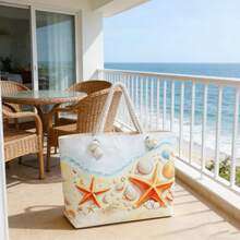 1 Túi Tote đi biển cỡ lớn mùa hè với họa tiết trái cây, quai dây thừng, túi đeo vai phong cách nhiệt đới cho kỳ nghỉ và du lịch biển. - Nhiều màu - Xem 4