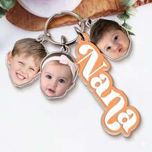 Customized Children Photo Pendant Keychain, Grandma Keychain Grandchildren Gift, Gift For Mom, Mother's Day Photo Keychain For Mom And Grandma, Backpack Photo Pendant - F-multi-portrait Mother's Day Keychain - View 10