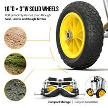 Kayak Cart Canoe Dolly Fishing Kayak Accessories Carrier Foldable Paddle Board Trolley Boat Trailer Transport With NO-Flat Airless Tires Wheels And 2 Ratchet Straps - Kickstands- "∩"shape - View 3