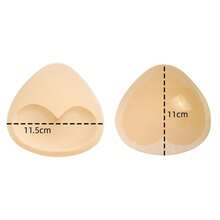 Seamless Sports Bra With Triangle Pads And Massage Blocks - Apricot - View 3