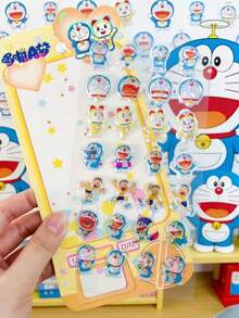 Premium 3D Crystal Stickers - Mixed Anime Character Stickers, Shiny Glossy Surface, Multi-Purpose Decorative Stickers Suitable For Bullet Journals, Albums, Phone Cases, School Supplies And Collectibles - Perfect For Anime Fans - Multicolor - View 4