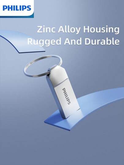  PHILIPS Metal USB 2.0 Flash Drive Provides Stable Performance. Offers Ample Storage Space 8GB/16GB/32GB/64GB To Meet Daily Document And Photo Storage Needs. Simple Plug-And-Play Design, A Cost-Effective Choice For Students And Office Professionals.