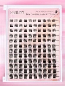 At Home DIY Lash Extensions, 8-18mm Mix Length Cc Curl Wispy Cluster Lashes, Soft Reusable Individual False Eyelashes For Natural/Fluffy Eye Makeup - CC - View 12