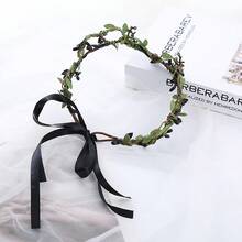 Vương miện sừng hươu đen và xanh lá cây - Trang phục lễ hội thời Phục Hưng dành cho nữ, Vương miện tiên rừng, Lễ hội Phục Hưng, Cosplay Halloween, Phụ kiện chụp ảnh - màu nâu - Xem 6