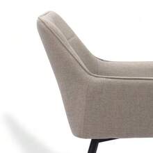 Dining Chairs With Button Tufting & High Armrests | 2-Piece Comfort Set - Khaki - View 4