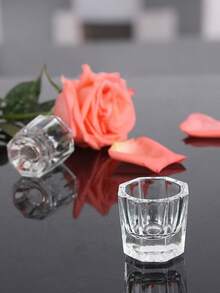 10pcs/4pcs/2pcs-Acrylic Teardrop-Shaped Glass Bowls For Nail Art Supplies, Including Nail Decoration Powders And Liquids; Crystal Cups For Nail Care; Transparent Teardrop-Shaped Glass Cups Suitable For Acetone And Nail Polish; Small Mixing Cups For Acrylic Nails, Monomers, Powders, And Polish Removers-Professional Mixing Cups For Nail Technicians - Clear - View 5