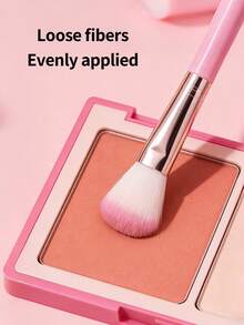 10Pcs Soft Pink Makeup Brushes Set Synthetic Hair For Blush, Eyeshadow, Concealer & Brow - Pink - View 8