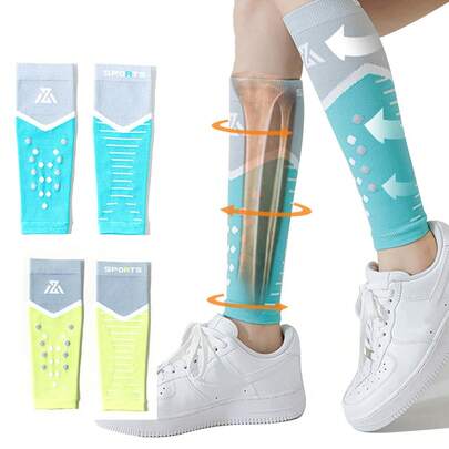 1Pair Calf Compression Sleeve For Men Women, Leg Support Footless Compression Socks Support For Running,Travel,Nursing,Pregnancy