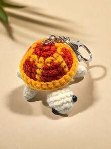 1个手工钩织可爱小海龟毛绒钥匙扣、包包挂饰、背包挂件或手机挂件，送给家人、朋友和同学的最佳幸运礼物 - 彩色 - 查看 18