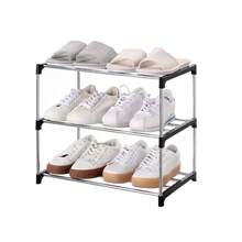 3F Multi Layered Modernity Shoe Rack And Space Saving Freely Combined Minimalism Shoe Rack Dormitory Door Entryway Home Supplies - Black - View 3