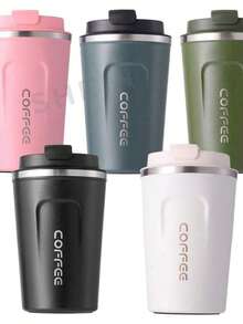 1 cốc cà phê di động bằng thép không gỉ 380ml, có thể tái sử dụng, giữ nhiệt chân không, bình nước nóng/lạnh chống rò rỉ dùng cho văn phòng. - Nhiều màu - Xem 6