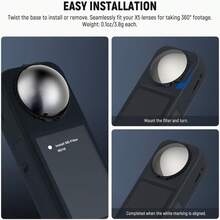 适用于 Insta360 X5 的 ND 中性密度滤镜,多层镀膜/光学玻璃/铝合金框架,完美适用于户外运动、假日派对、旅行摄影,搭扣设计 | 搭扣设计 | 创意婚礼滤镜 | 附赠清洁布和收纳盒 - 查看 11