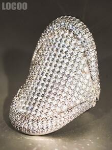 1枚女士浪漫方形锆石戒指，适合婚礼、订婚、周年纪念派对、情人节礼物 - 1# - 查看 8