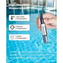 Dissolved Oxygen Meter, 0.0-20.0 Mg/L Measurement Range, Portable Dissolved Oxygen Tester Kit With 13.1 Ft Electrode Cable, Membrane Set And Carrying Case, Data Sets Storage, DO Meter For Ponds - 0.0-20.0 Mg/L - View 2