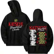 Unisex KATSEYE Hoodie Music Album KATSEYE Merch Hoodies Fashion Graphic Sweatshirt Long Sleeves Hoodie2026 - 黑色 - 查看 15