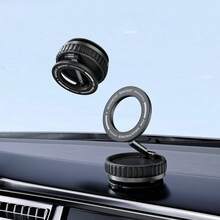 2026 New Adjustable Foldable Large Suction Cup Magnetic Car Phone Holder, N52 Strong Magnet, 360° Rotation, Dashboard Vacuum Suction Cup Mount, Suitable For Bathroom Tiles, Glass Surfaces, ABS Material, Round, Fashionable Design | Father's Day - Multicolor - View 12