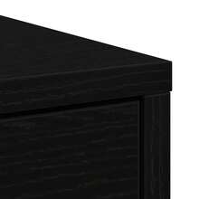 vidaXL Sideboard mit Schublade Eiche Schwarz 80x34x76 cm Holzwerkstoff, Kommode, Schrank, Flurschrank, Anrichte, Küchenschrank, Wohnzimmerschrank - Eiche Schwarz - Übersicht 5