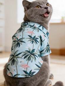 Chemise style britannique pour chat, en matériau polyester sans élasticité et coupe slim. Convient aux animaux de compagnie de petite et moyenne taille, pas pour les gros chats. Taille petite, veuillez commander 1 à 2 tailles au-dessus. - Multicolore - Voir 4