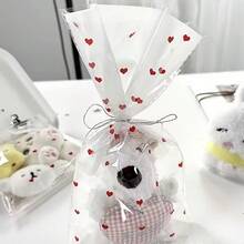 Heart-Shaped Gift Packaging Bags, Small Items Storage Bags, Gift Wrapping Decoration Bags - Red Heart - View 6