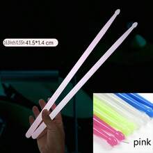 1 Pair Bright Green Glow Drumsticks - Fluorescent 5A Drum Sticks, Suitable For Stage Performance, Professional Drummers And Beginners - An Ideal Choice For Drum Enthusiasts And Music Lovers - Multicolor - View 2