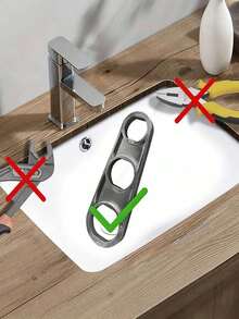 2件/組多功能水龍頭起泡器拆卸扳手工具 - 通用扳手設計適用於廚房和浴室水龍頭配件；多功能維修工具可用於拆卸和安裝浴室水龍頭出水口、閥芯和起泡器 - 彩色 - 查看 4