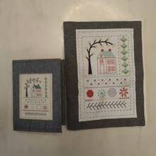 DIY Linen Stitch Book Embroidery Sampler Guide – Needlecraft Lover Gift - Sewing Book Type B (soft Book On the Right 22*15) - View 1