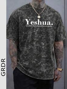 GRDR Áo thun nam tay ngắn in hình gấu dễ thương phong cách retro tối giản, chất liệu vải mài, thích hợp cho mùa hè, thoải mái và thoáng khí, dẫn đầu xu hướng thời trang. - màu đen - Xem 2