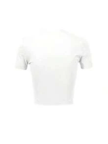 Van Dutch Motorcycles Speed Shop With Winged Eye Women's Casual Solid Color Crew Neck Short Sleeve Slim Fit Cropped T-Shirt Basic Summer Polyester Top, Versatile Everyday Wear, Perfect Gift For Her Playeras De Mujer Von Dutch Clothes Women - Multicolor - View 2