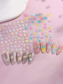 5-Petal Daisy Pattern (Macaron Flower, Water Drop Flower), Suitable For Manicure Design, Fresh And Cute, Paired With 3D Embossed Craft - Multicolor - View 8