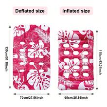 1 pieza Cama flotante con forma de caparazón de tortuga inflable, material de PVC, flotador inflable portátil para adultos adecuado para playa, piscina, fiesta y recreación acuática - Sillón reclinable flotante con agujero de hoja de monstera corta - Ver 7