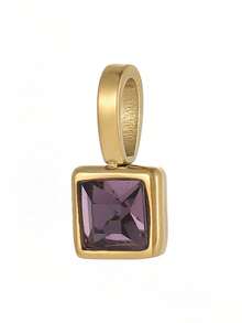 1件装女士钻石项链，祖母绿诞生石项链，优雅黄金项链（送给母亲），蓝绿色立方氧化锆吊坠项链，女士珠宝生日礼物 - 彩色 - 查看 16