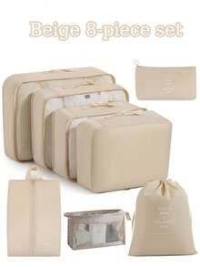 Bộ 9 món đồ du lịch, túi đựng đồ chống thấm nước, đồ dùng cần thiết khi đi du lịch, túi đựng đồ đa năng có khóa kéo dung tích lớn, túi đựng đồ vệ sinh cá nhân, túi đựng mỹ phẩm. - Xem 26