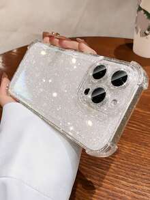 闪亮奢华亮片软壳手机壳，兼容 16 Pro Max 15 14 13 12 11 Pro Plus 16E，带镜头保护，防水，防震，防刮擦 - 彩色 - 查看 5