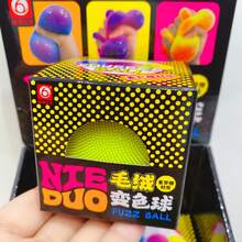 1 món đồ chơi bóp mềm hình quả cầu lông đổi màu sáng tạo, đang thịnh hành nhất hiện nay, đồ chơi giảm căng thẳng dễ thương hình mochi, bao bì màu ngẫu nhiên (tiếng Trung hoặc tiếng Anh), món quà hoàn hảo cho sinh nhật, ngày lễ, Halloween, Giáng sinh, người yêu thích trò chơi. - Nhiều màu - Xem 9