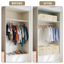 Open Storage Bins - Beige - View 3