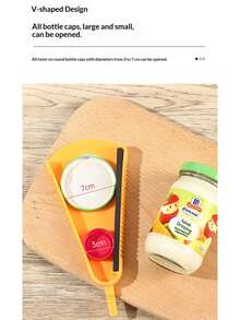 1pc Multi-Function Can Opener, Non-Slip Effortless Lid Clamp, Bottle Cap Opener, Kitchen Small Tool - Multicolor - View 7