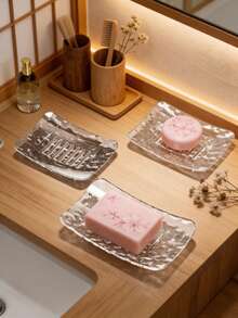 Luxury Glacier Texture Soap Dish, Transparent Acrylic Soap Holder For Bathroom - Soap Dish - View 3