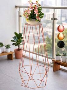 Suporte Tripé Para Vasos Plantas Chão Table Diamante 45cm - Rosa ouro - Visão 2