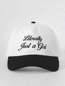 1pc Embroidered "Just A Girl" Colorblock Baseball Cap, Adjustable Casual Sun Hat For Spring/Autumn Travel, Versatile Sunscreen Hat, Y2K Style For Young Adults - 棒球帽 - 查看 11