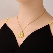 1pc Minimalist Fashionable 304 Stainless Steel Electroplated High-Quality Ocean Animal Pendant Necklace, Gold/Silver Color, Suitable For Women's Daily Wear, Comes With 1.6mm Thick Chain With Seashell & Starfish Decor - S424 - View 10