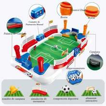 Juego de Mesa de Futbolín de Tamaño Extra Grande con 2 Balones de Fútbol Juguetes para Noches de Juegos Familiares Reuniones y Futbolito para Niños - azul y verde - Ver 5