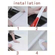 1 pieza Tira autoadhesiva de silicona resistente al agua para el borde del fregadero de la cocina, Tira autoadhesiva resistente al agua para encimeras de baño de 1m/2m, Tira autoadhesiva resistente al agua para uso doméstico - Multicolor - Ver 3