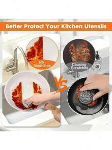 30pcs Double-Sided Thickened Steel Wire Cleaning Cloth, Suitable For Washing Dishes, Pots And Pans, Kitchen Cleaning Tool - A - View 10